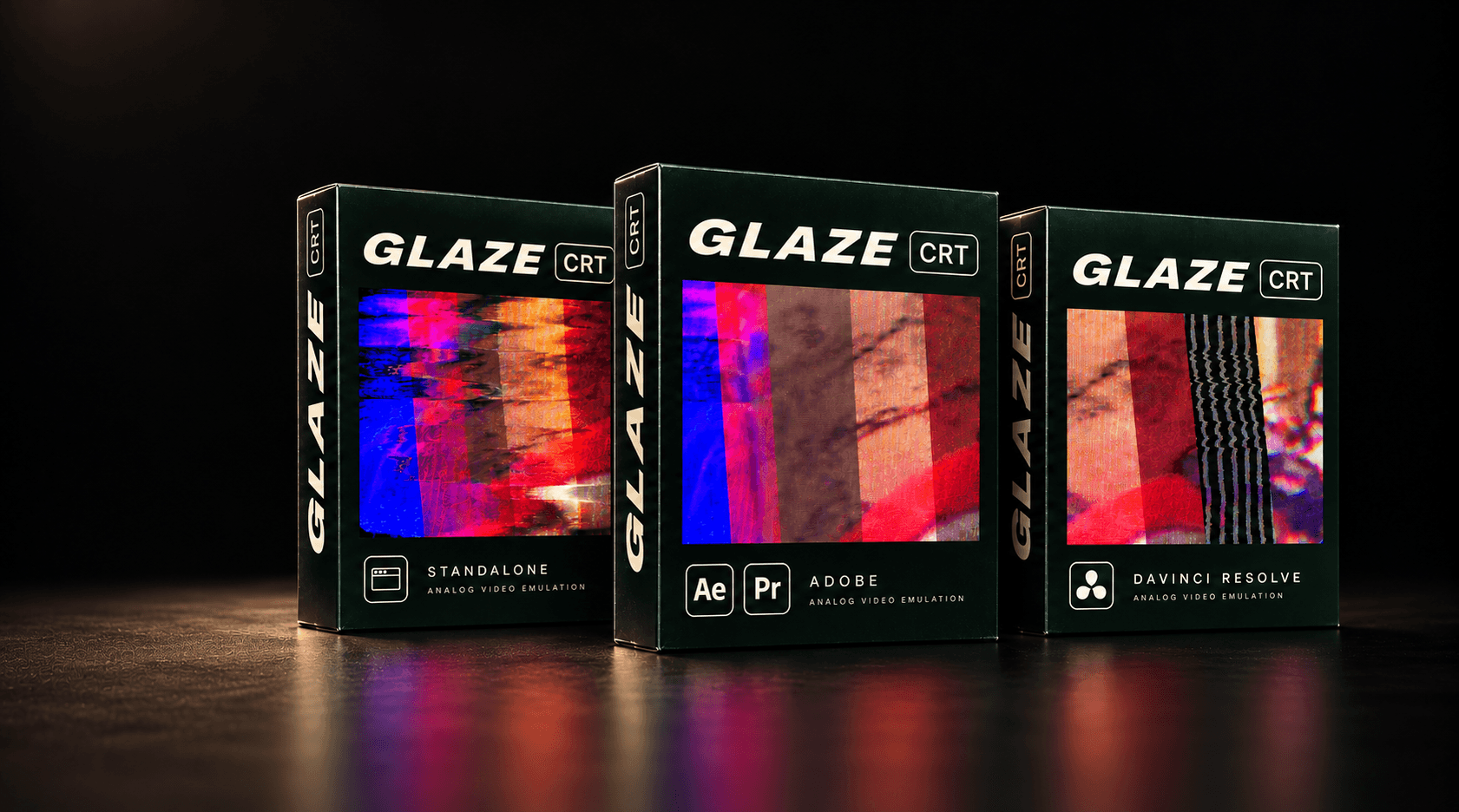 Complete GLAZE CRT software package artwork